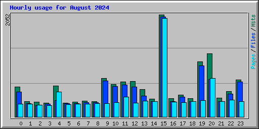 Hourly usage for August 2024