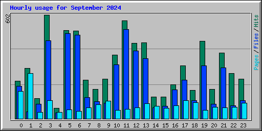 Hourly usage for September 2024