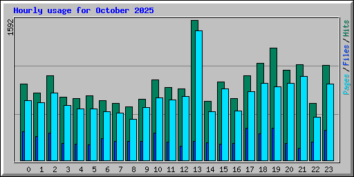 Hourly usage for October 2025