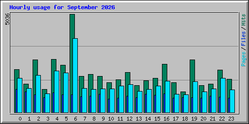 Hourly usage for September 2026