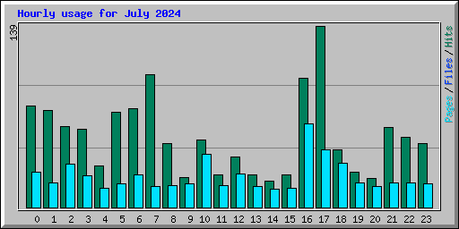 Hourly usage for July 2024