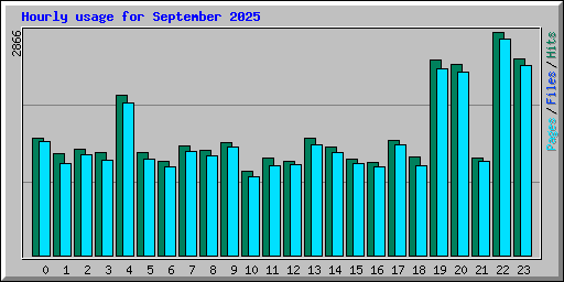 Hourly usage for September 2025