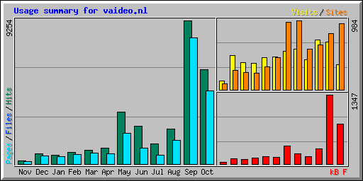 Usage summary for vaideo.nl